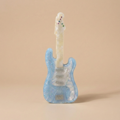 Rock Star - Sedefli Buz Mavisi Elektro Gitar Toka (Işıltılı Tasarım