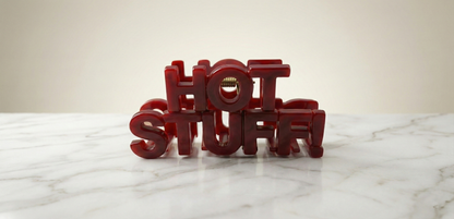 Y2K Trend - 'Hot Stuff' Yazılı Kırmızı İddialı Mandal Toka